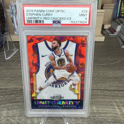 Stephen Curry [Red Cracked Ice] #33 2019 Panini Contenders Optic Uniformity card