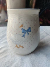 Aunt Rhody Tienshan Medium Canister NO LID 6" Country Cottage Goose Duck Bow
