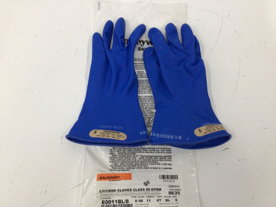 SALISBURY E0011BL/8 Elect Insulating Gloves,Type II,8,PR1 3ZZA9