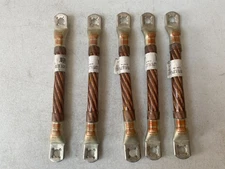 9-351 (LOT OF 5) PHILLIPS CLEAR-VU BATTERY JUMPER 2/0 GAUGE 2 LUG 8" SMOKE CABLE