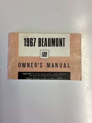 #ad Original 1967 Beaumont Owners Manual Canadian C $60.00