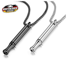 2x Rauchentw&ouml;hnungspfeife Edelstahl Rauchersatz Atemtrainer Stressabbau Kette