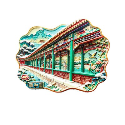 BeiJing Summer Palace Tourist Souvenir Resin Refrigerator Fridge Magnet Craft