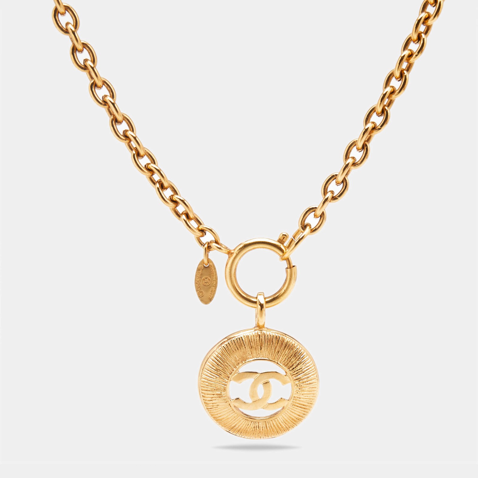 Chanel CC Gold Tone Necklace