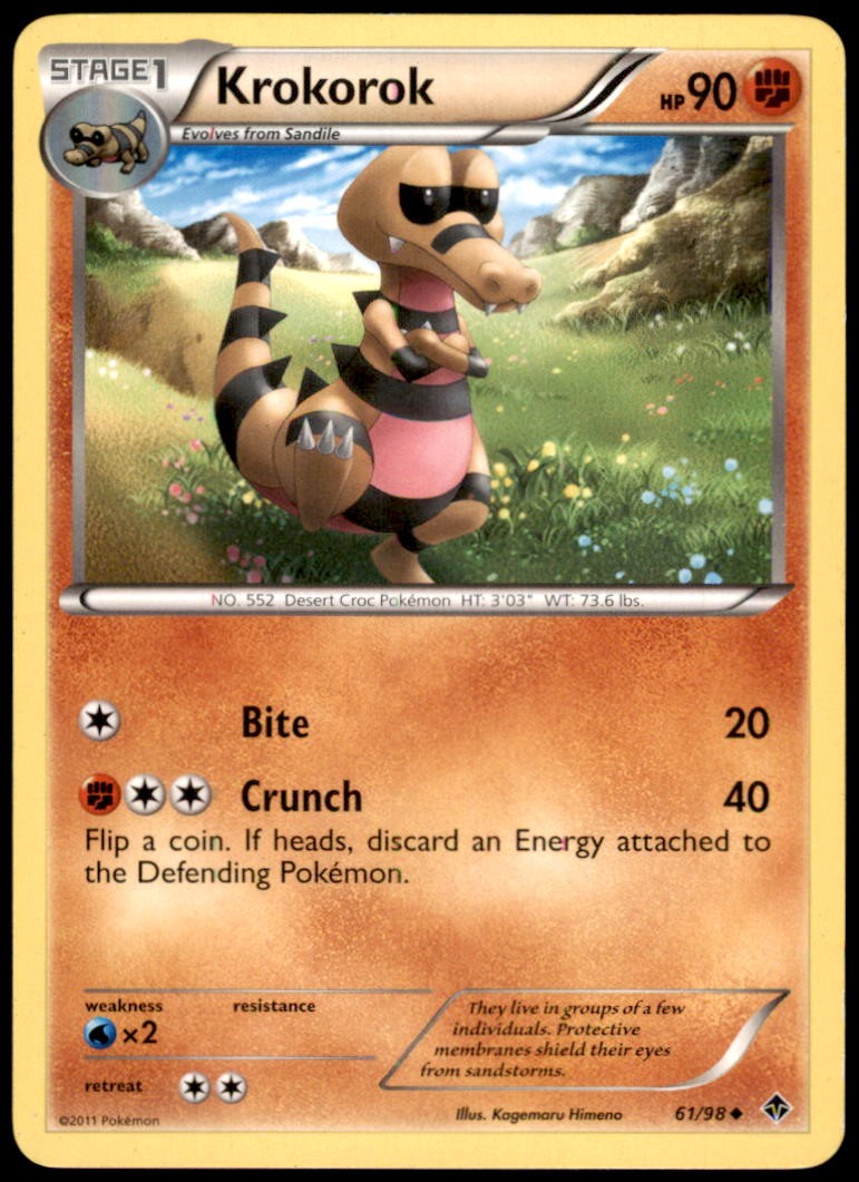 Pokemon - Krokorok #61/98 - Emerging Powers Uncommon