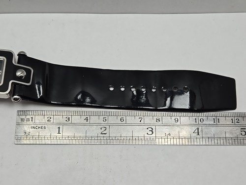 Orologio Donna Vintage Marc Jacobs Nero Quarzo Polsino Pelle Argento Batteria Nuova - Foto 7 di 11