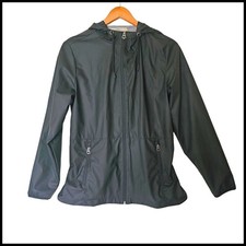 WP Weatherproof Women's Jacket Casual Lightweight Hooded Rain Jacket Black S Sma