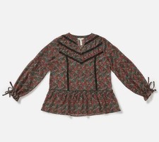Matilda Jane Choose Your Own Path Carol Top Floral Peasant Size XLarge