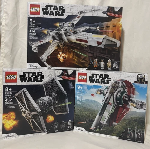 LEGO Star Wars | 75300 Tie Fighter | 75301  X-Wing | 75312 Boba Fett's Starship