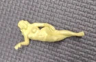 SCARCE Orig Old 1950's Marx "HARD PLASTIC" Lying Bathing Beauty Figure CREAM