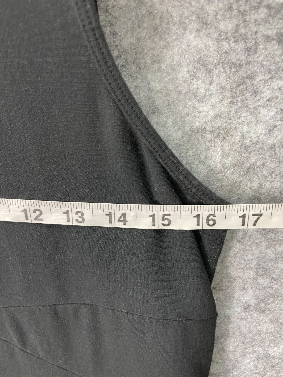 VETEMENTS prAna abito donna grande nero senza maniche aderente e svasato elasticizzato tempo libero