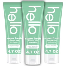 Fluoride Free Toothpaste for Bad Breath, Stain Removal, Natural Spearmint