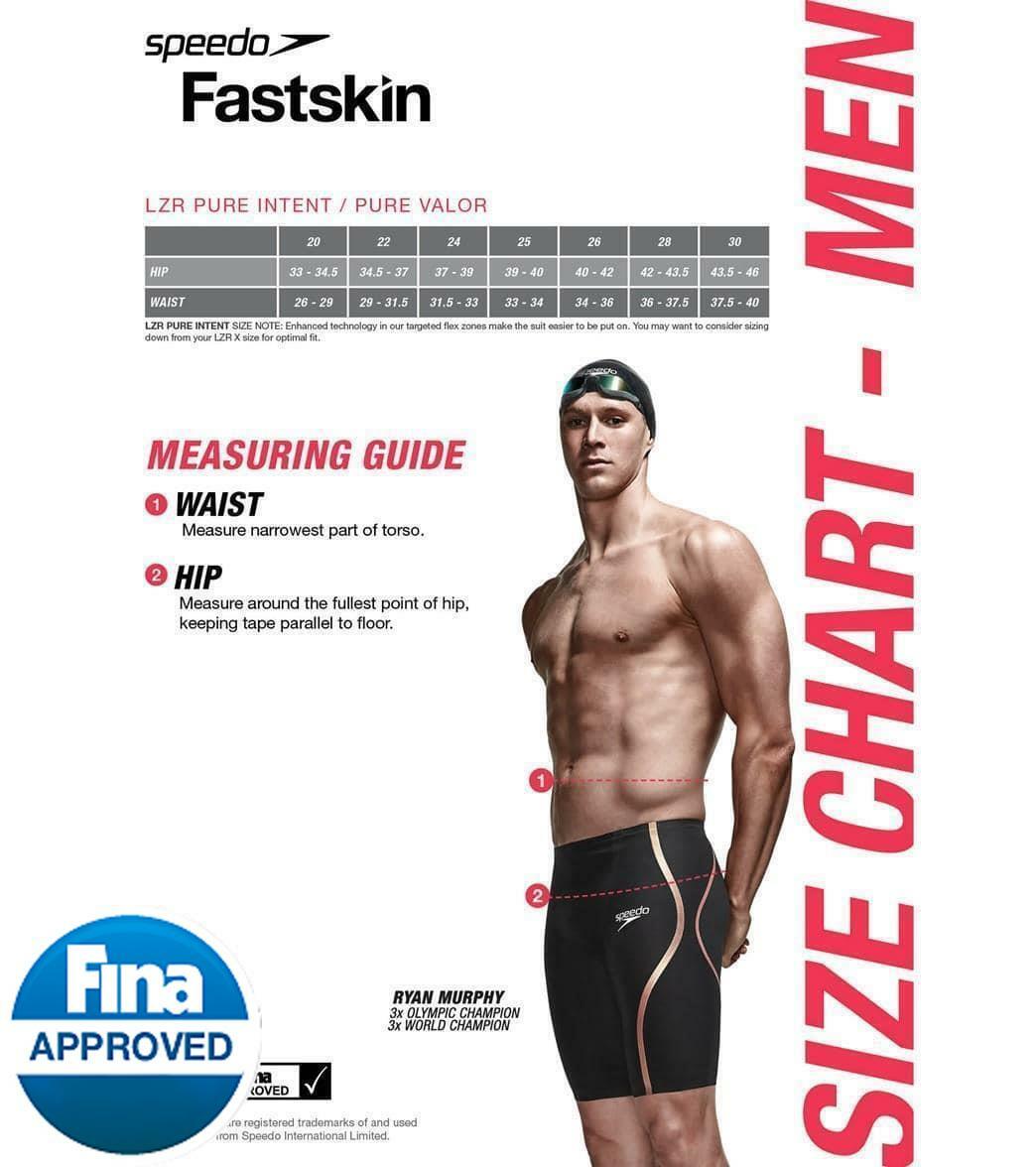NEW – Mens 30 – Speedo LZR Pure Intent – High-Waist Jammer Tech