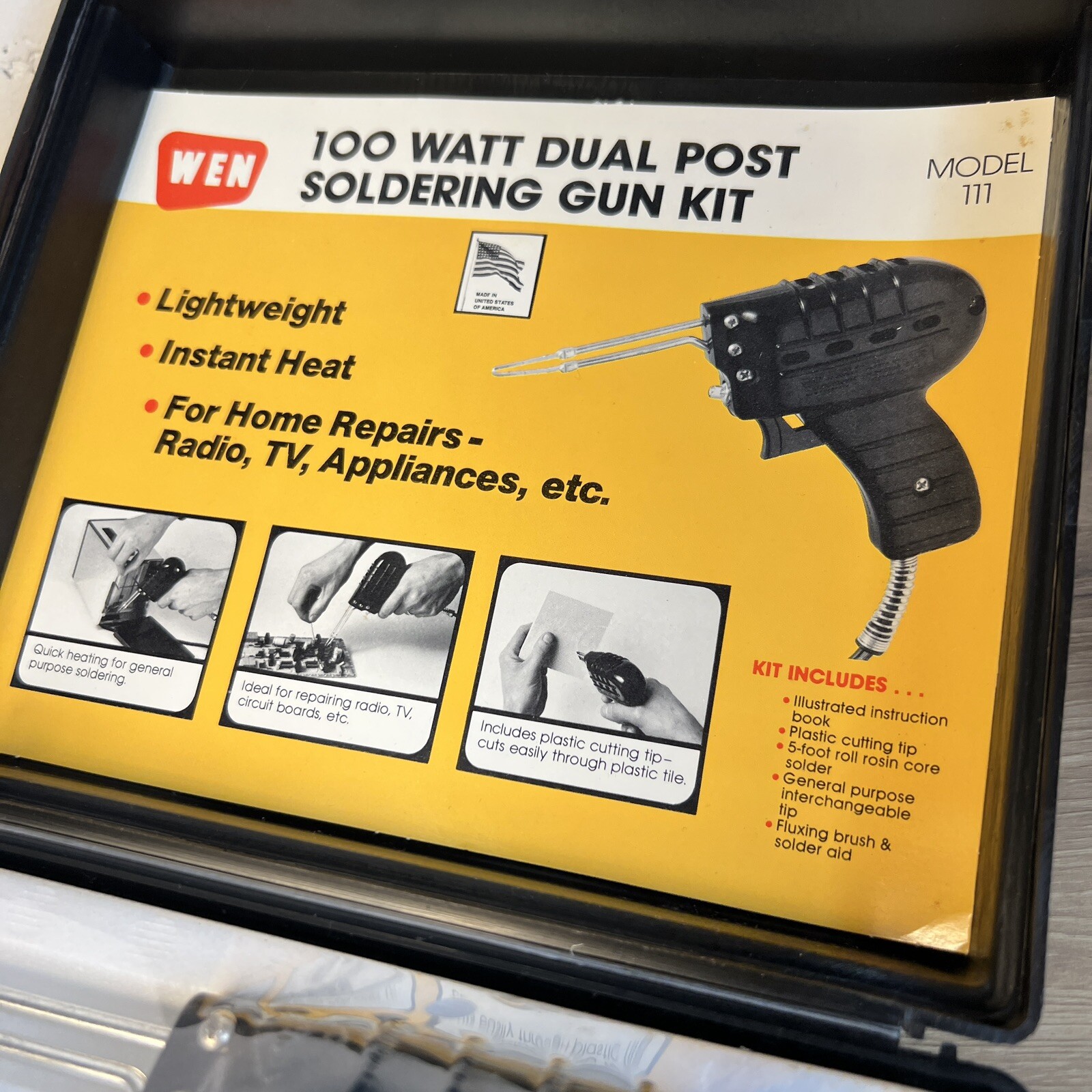 WEN 100 Watt Dual Post Soldering Gun Kit Model 111 UNOPENED Still