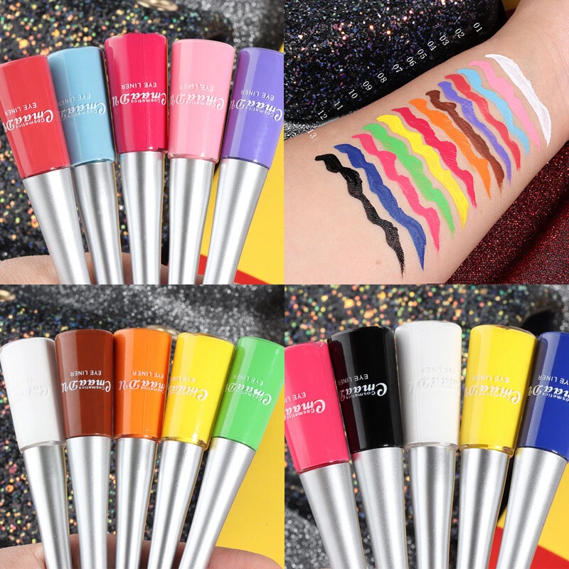 Matte Smooth Eye Makeup Liquid Eye Liner Waterproof Colorful Eyeliner 17 Colors  - Image 2 of 4