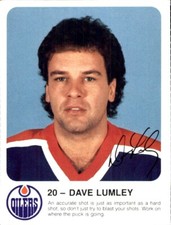 1985-86 EDMONTON OILERS Red Rooster Post Cereal Old Dutch #20 Dave Lumley