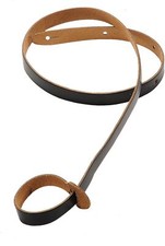 Levy's Leathers M19-BLK Leather Mandolin Strap,Black, Large Black