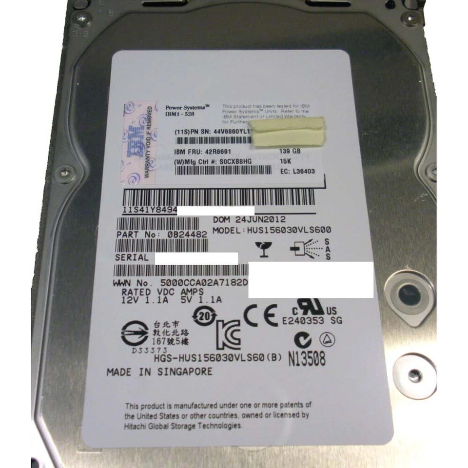 IBM 3677-9406 139GB 15K SAS Hard Drive - Lot of 5 - Image 3 of 3