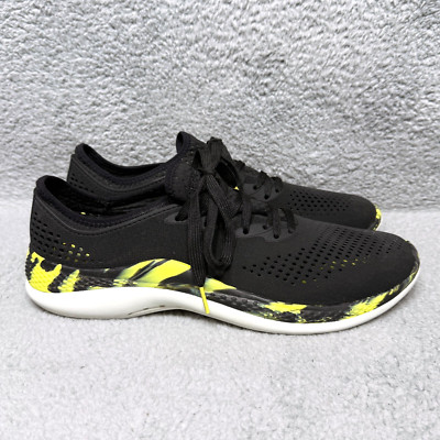 Crocs LiteRide 360 Marbled Pacer Mens Size 12 Sneakers Shoes Black Yellow 207633