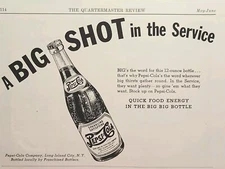 Pepsi-Cola Company Long Island City NY Big Shot In Service Vintage Print Ad 1943