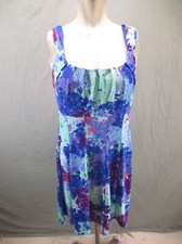 London Style Size PL Womens Multicolor Square Neck Scoop Back Short Dress 973