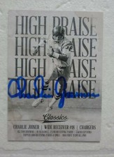 SAN DIEGO CHARGERS- CHARLIE JOINER AUTOGRAPH 2018 PANINI CLASSICS HIGH PRAISE