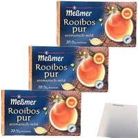 Meßmer Rooibostee Pur Aromatisch-Mild 20 Teebeutel 3Er Pack 3X40G Packung Usy