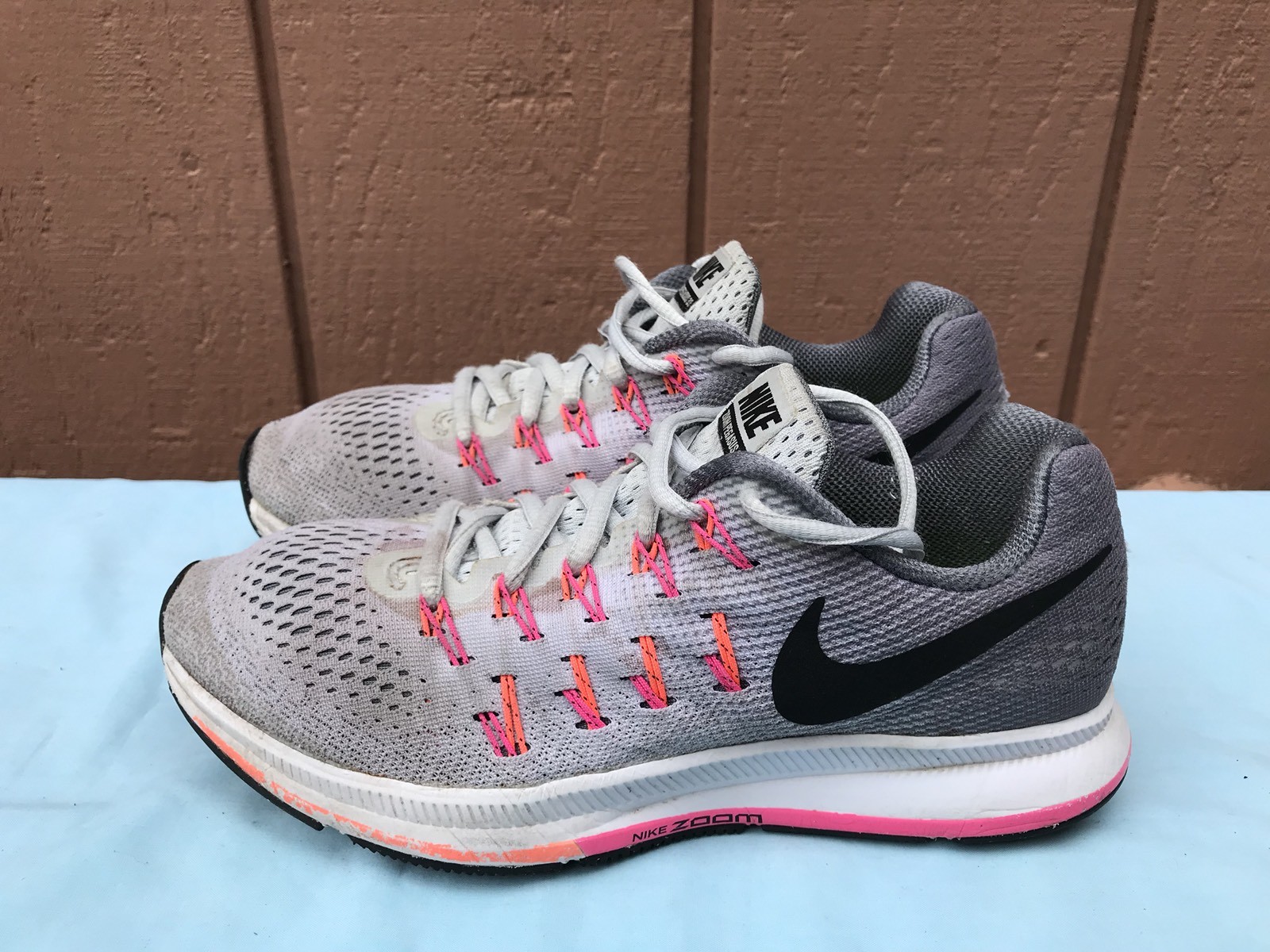 nike air pegasus pink and grey