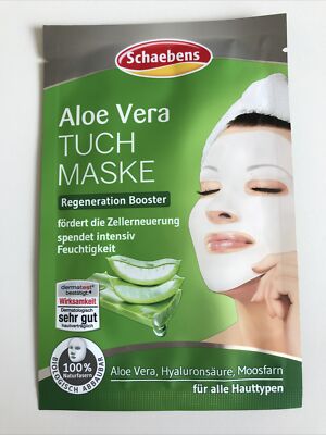 (6,80 /Einheit) Schaebens ALOE VERA Tuchmaske Jede Haut Regeneration 1 Stück