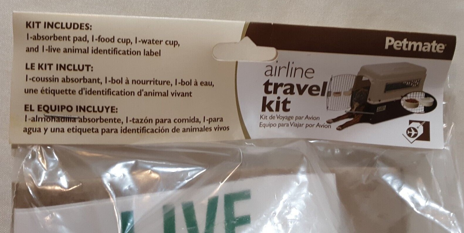 NEW Petmate Dog Cat Airline Travel Transport Kit Keep Pets Safe