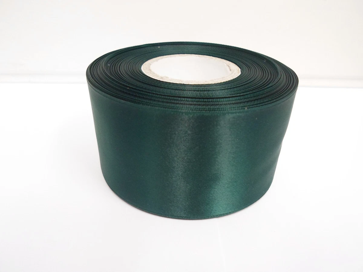 3mm 7mm 10mm 15mm 25mm 38mm 50mm FOREST DARK GREEN Satin Ribbon double side  Bows