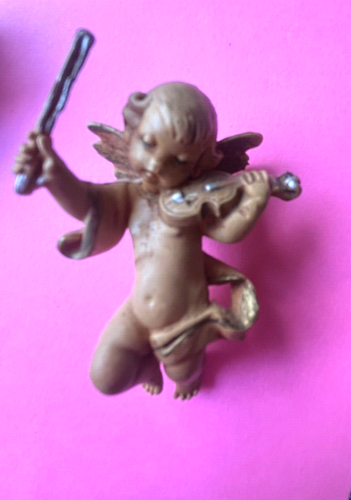 2 Precious Vintage Cherub Angelic Musical 2.5” Ornaments - Picture 8 of 11