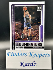 2023-24 Donruss Optic ELITE DOMINATORS Base DE'AARON FOX #21~KINGS