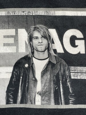 Vintage Kurt Cobain Teenage T-Shirt Nirvana Grunge 2002 End Of