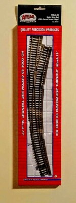 Atlas #596 HO Code 83 Customline Right Hand Curve Turnout Track 22'' & 30'' Radius