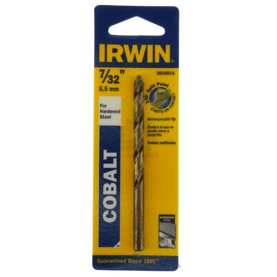 Irwin 3016014 7/32'' Cobalt 135° Split Point Drill Bit