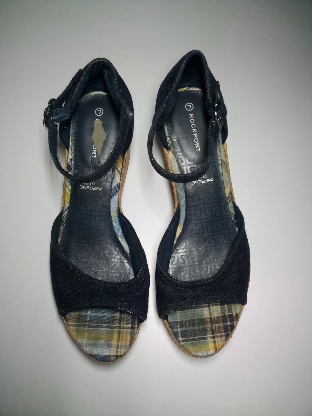 Sandali zeppa Rockport Adiprene di Adidas denim e sughero marrone donna 6