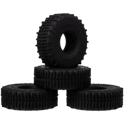 RC 1.0'' Mud Terrain Crawler Rubber Tires for 1/18 TRX4M 1/24 Axial SCX24 FCX24