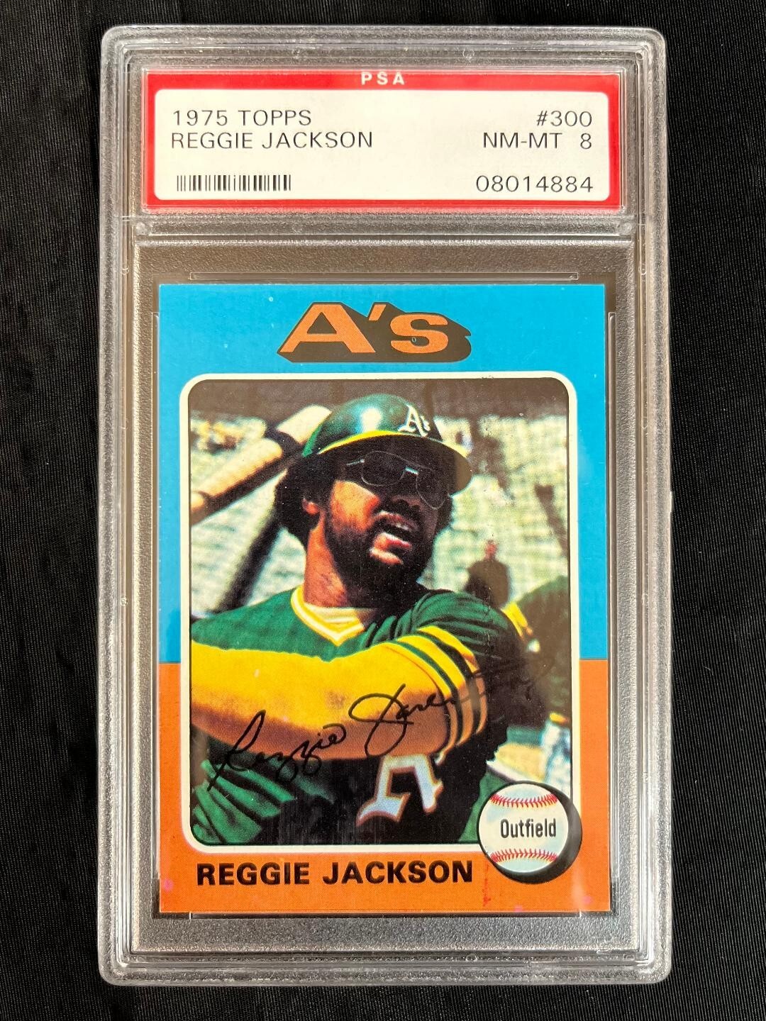 1975 Topps Reggie Jackson A's #300 PSA 8 NM/MT
