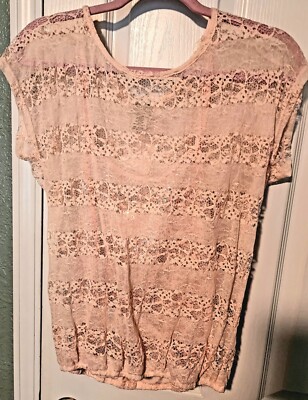 NTW from Khol's Eyelash Couture Pink sparkly fashion Top Size S