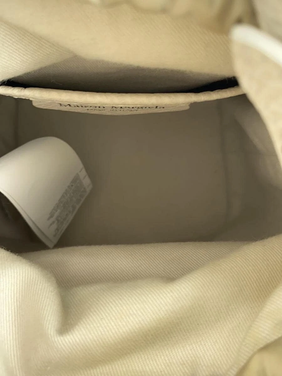 Borsa a tracolla Maison Margiela in pelle 2 vie 5Ac secchiello bianca borsa donna originale LT