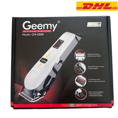 Professional Hair Clippers Hair Beard Trimmer Shaver Cordless Geemy GM-6008 DHL