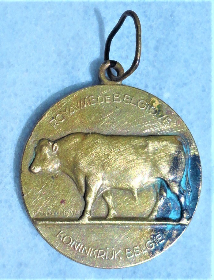 BELGIUM BULL MEDAL AWARD MINISTERE DE L'AGRICULTURE 1965 Ø mm