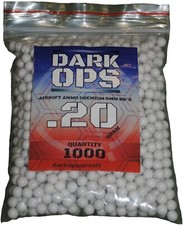 Dark Ops Airsoft Bbs .20g 6mm 1000 Count - Perfect Spherical Ammo Rounds Dark Ops Airsoft Bbs .20g 6mm 1000 Count - Perfect Spherical Ammo Rounds