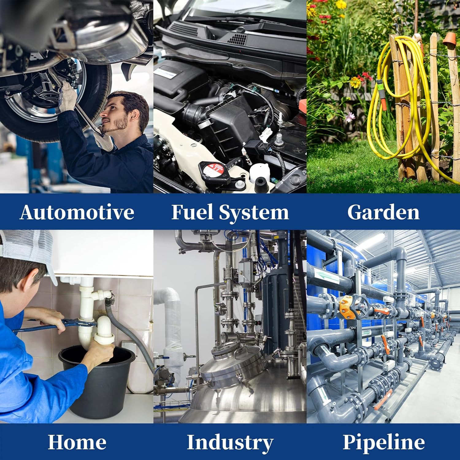 Goobetter Single Ear Hose Clamps Stainless Steel with Ear Clamps Pincer Set