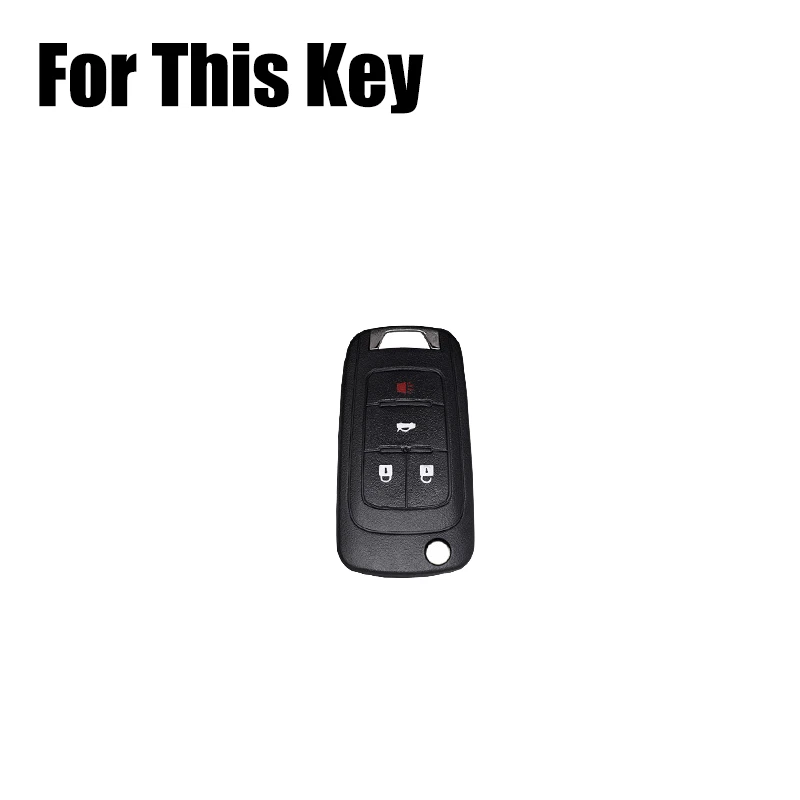 Silicone Zinc Alloy Car Key Fob Case Cover For Chevy Camaro Cruze Equinox Impala - Imagem 2 de 4
