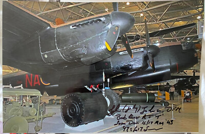 Dambuster George Johnny Johnson Hand Signed Photo of the Duxford Lancaster