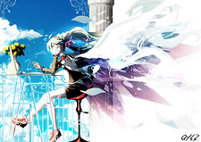 Anime girls hatsune miku vocaloid flowers vases sitting playmat gaming mat