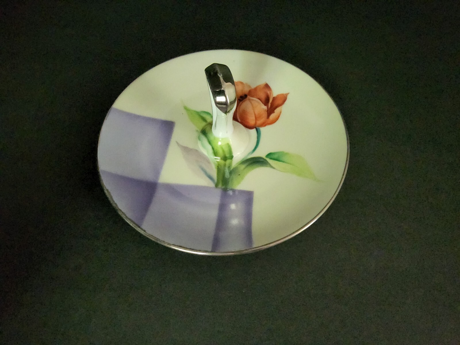 Vintage Noritake Hand-Painted Bonbon Dish and Tidbit Tray