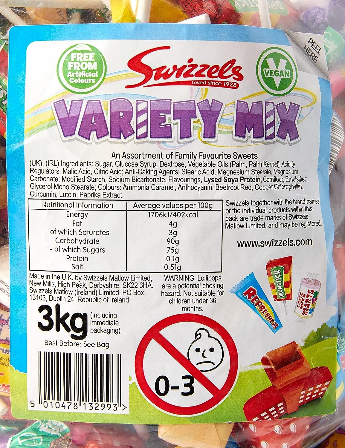 Best Swizzels Assorted Variety Rainbow Mix Bulk Sweets and Lollies 3kg